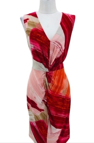 New Donna Karan Graphic Bodycon Formal Dress size 2 - Picture 1 of 9